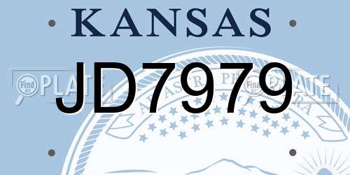 JD7979 Kansas License Plate