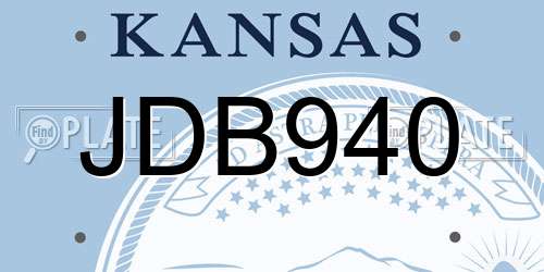 JDB940 Kansas License Plate