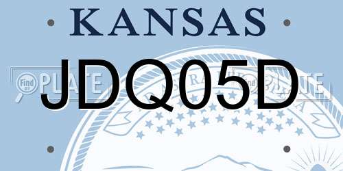 JDQ05D Kansas License Plate