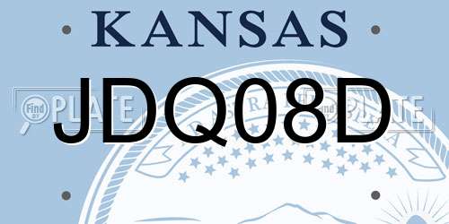 JDQ08D Kansas License Plate