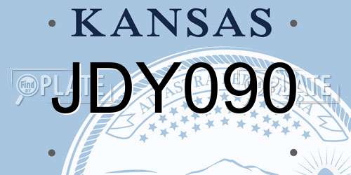 JDY090 Kansas License Plate