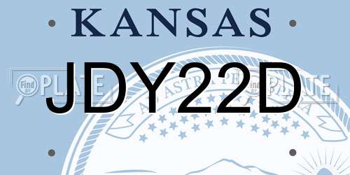 JDY22D Kansas License Plate