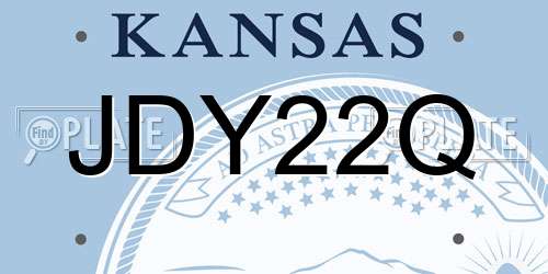 JDY22Q Kansas License Plate