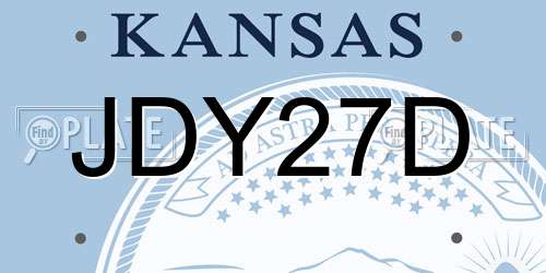 JDY27D Kansas License Plate