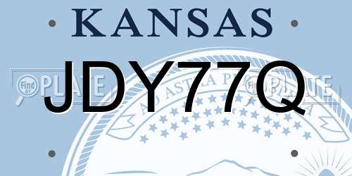JDY77Q Kansas License Plate