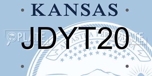 JDYT20 Kansas License Plate