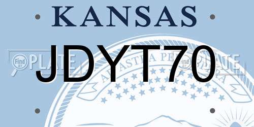 JDYT70 Kansas License Plate