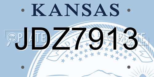 JDZ7913 Kansas License Plate