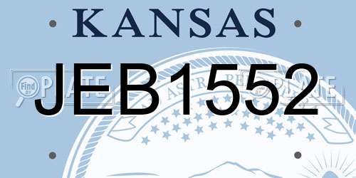 JEB1552 Kansas License Plate