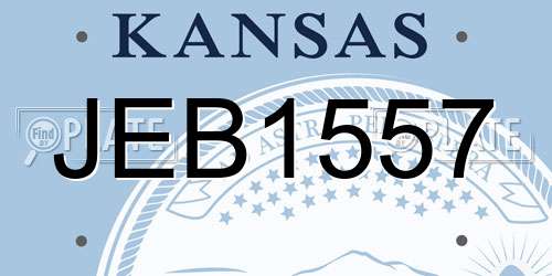 JEB1557 Kansas License Plate