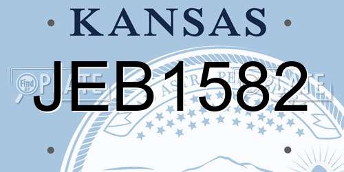 JEB1582 Kansas License Plate