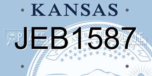 JEB1587 Kansas License Plate