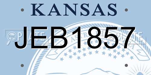 JEB1857 Kansas License Plate