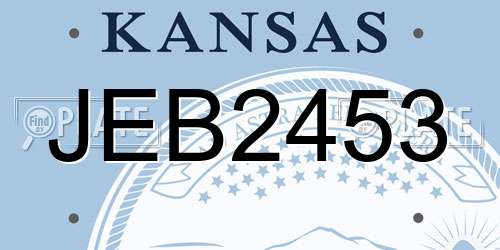 JEB2453 Kansas License Plate