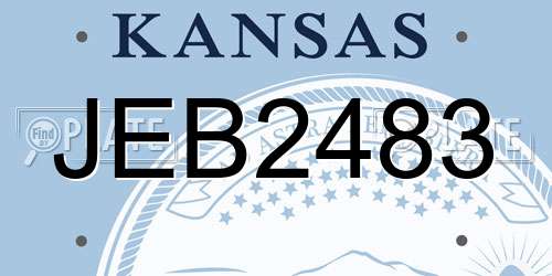 JEB2483 Kansas License Plate