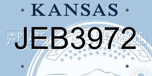 JEB3972 Kansas License Plate