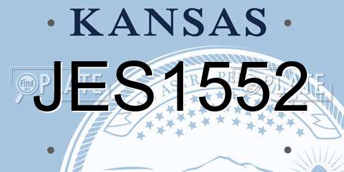 JES1552 Kansas License Plate