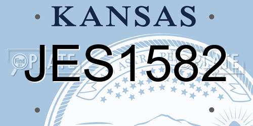 JES1582 Kansas License Plate