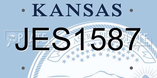 JES1587 Kansas License Plate