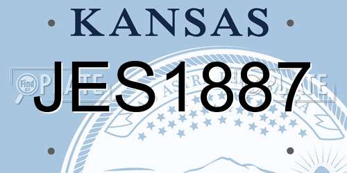JES1887 Kansas License Plate