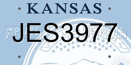 JES3977 Kansas License Plate