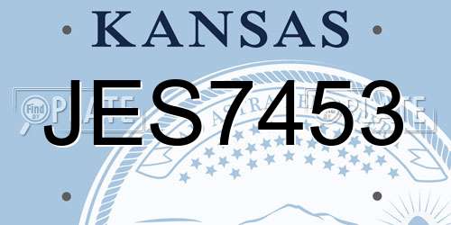 JES7453 Kansas License Plate