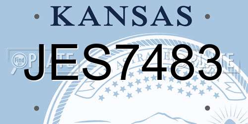 JES7483 Kansas License Plate