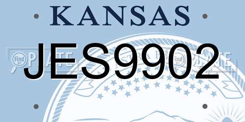 JES9902 Kansas License Plate