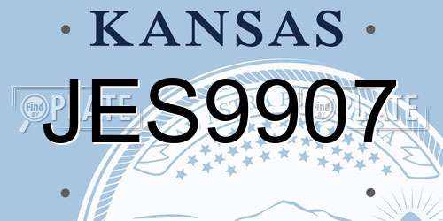 JES9907 Kansas License Plate