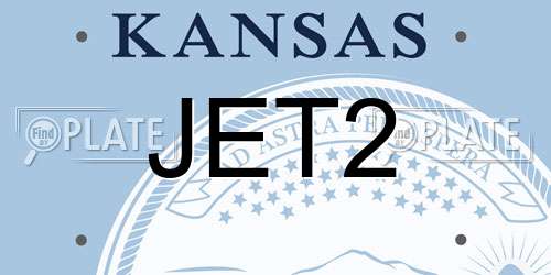 JET2 Kansas License Plate