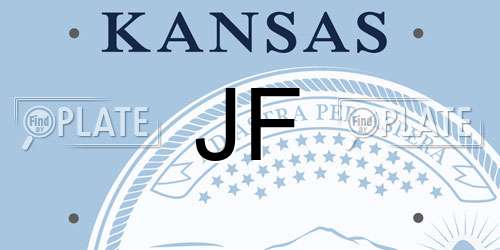 JF Kansas License Plate