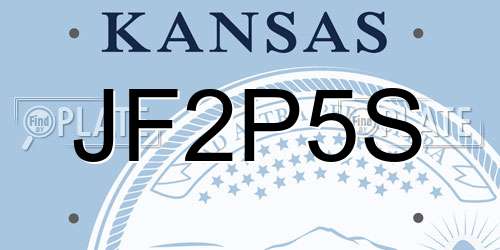 JF2P5S Kansas License Plate