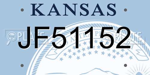 JF51152 Kansas License Plate