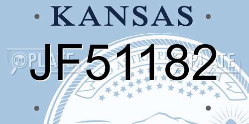 JF51182 Kansas License Plate