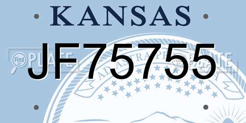 JF75755 Kansas License Plate