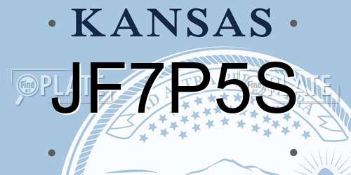 JF7P5S Kansas License Plate