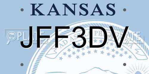 JFF3DV Kansas License Plate