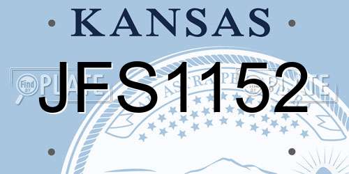 JFS1152 Kansas License Plate