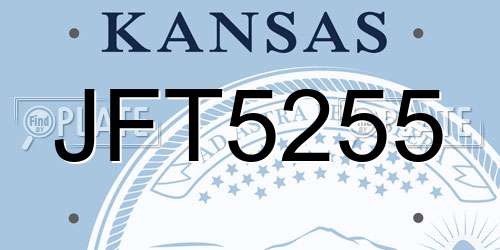 JFT5255 Kansas License Plate