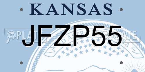 JFZP55 Kansas License Plate