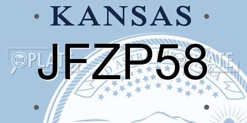 JFZP58 Kansas License Plate