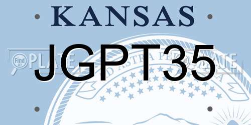JGPT35 Kansas License Plate
