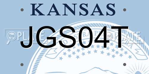 JGS04T Kansas License Plate