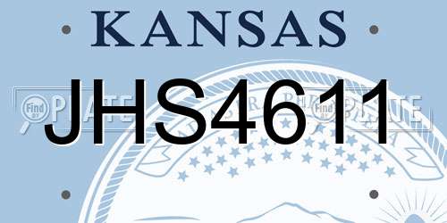 JHS4611 Kansas License Plate