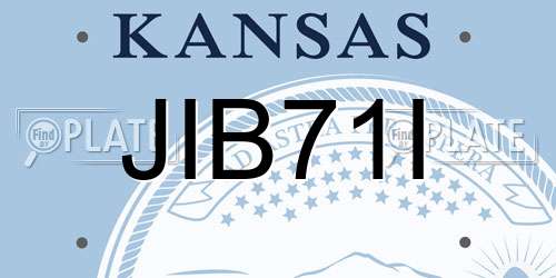 JIB71I Kansas License Plate