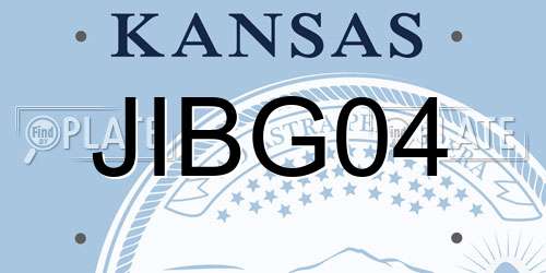 JIBG04 Kansas License Plate