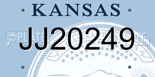 JJ20249 Kansas License Plate