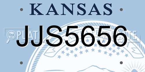 JJS5656 Kansas License Plate