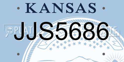 JJS5686 Kansas License Plate