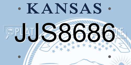 JJS8686 Kansas License Plate